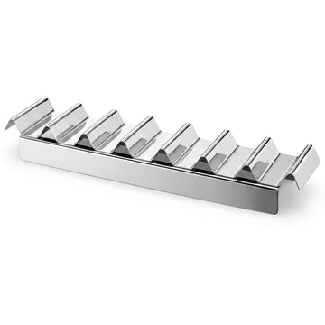 Stainless Steel 7 Compartment Hot Dog Preparation Tray by Glownary – 19" x 4.3" x 2.3", Stainless Steel, Silver, Model 382hotdogprp