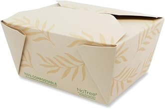World Centric TONT1 No Tree Folded Takeout Containers, 26 Oz, 4.2 X 5.2 X 2.5, Natural, Sugarcane, 450/carton