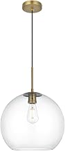 Baxter 14" Pendant Clear Shade in Satin Gold