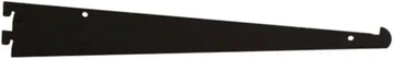 Econoco Tap-in Shelf Brackets, President Line, 25 Pack, Black, 12in | Black tap-in brackets for President Line slotted standards, heavy-duty metal for reliable shelf support in retail fixtures