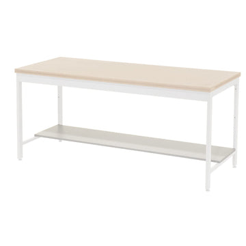 Lower Shelf for Euro Bench by Global Industrial – 16"L x 72"W x 1"H, Plastic Laminate, Gray, Model 185CP136