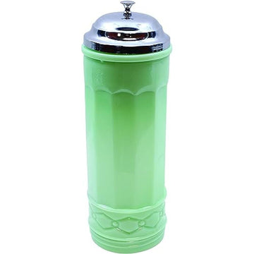 HJ714 Straw Jar with Metal Lid by Tablecraft – Glass, Green