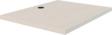 Interion Modular Partition Desktop, 30" W x 24" D, White Ash