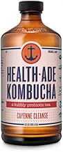 Health-Ade Kombucha, Cayenne Cleanse, 16 Ounce (Pack of 12)