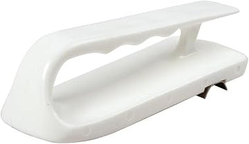 San Jamar Cutting Board Refinisher Cutting Board Scraper with Grooved Handle for Kitchen and Restaurants, Plastic, 6.5 x 2.5 Inches, White
