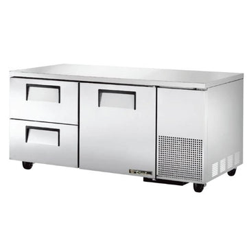 Series Undercounter Refrigerator Solid Doors & Drawered Two Section Deep by TRUE – 20.6 cubic_feet, Stainless Steel, Model TUC-67D-2