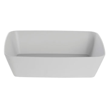 Serving Bowl White Soft Square - 13"L x 10 1/2"w x 3 1/5"H by HUBERT – 13.0 liters, Melamine, White, Model M2342-WHITE
