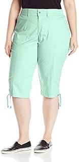 Lee Women's Plus-Size Relaxed Fit Harper Knit Waist Capri Pant
