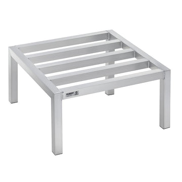 Dunnage Rack Storage Rack Aluminum- 24" L x 24" W x 12" H by HUBERT – Aluminum, Silver, Model D12424/12