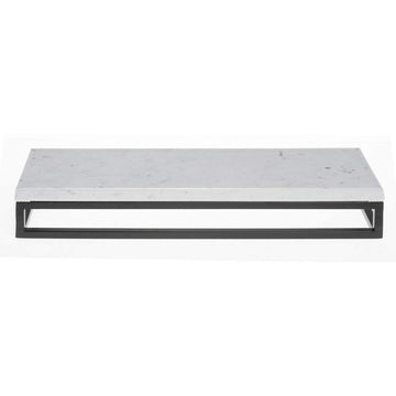 Black Display Riser with Marble Top - 3 1/5" H by HUBERT – Melamine, Black, Model 33037+34778