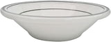 CAC China GS-32 4-1/2-Inch Greenbrier 3.5-Ounce Green Band American Stoneware Fruit Bowl, White, Box of 36