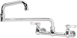 12-818L Krowne Silver Series Faucet, Splash-Mounted, 8" Centers, 18" Jointed spout, Quarter-Turn Ceramic Cartridge Valve, Low Lead Compliant