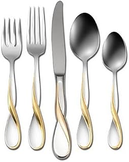 Oneida Golden Aquarius 5-Piece Flatware Place Setting, Service for 1