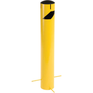 Steel Bollard for Underground Installation by Global Industrial – 6"L x 5.5"W x 36"H, Steel, Yellow, Model 652899G