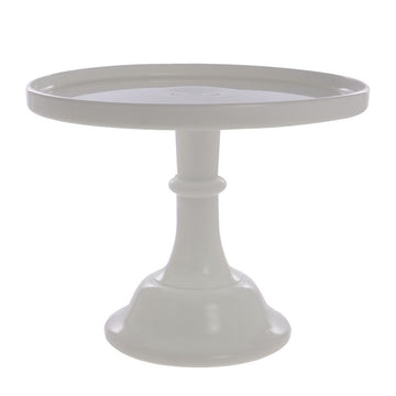 9" White Milk Glass Cake Stand Plate Bakers Quality by Mosser Glass – 9", Glass, White, Model 2409m