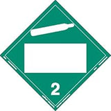 Labelmaster ZRV3B Non-Flammable Gas Hazmat Placard, Blank, Rigid Vinyl (Pack of 25)