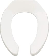 American Standard Commercial Elongated Toilet Seat, Open Front, White