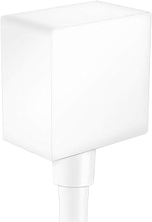 hansgrohe Fixfit Wall Outlet Square With Non-Return Valve, Matt White, 26455700