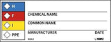 National Marker WOL9 RTK Hazard Warning Label, PS Paper, 1 1/2" x 4"
