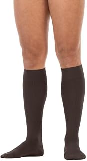 JOBST forMen SoftFit Knee High 20-30 mmHg Compression Socks, Closed Toe, Brown, Large, Long