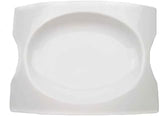 CAC China FSB-10 Fashion Bridge 10-Inch by 7-1/4-Inch by 1-1/2-Inch Super White Porcelain Platter, Box of 6