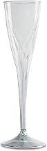 WNA WNACWSC5 Classicware One-Piece Champagne Flutes 5 oz. Clear Plastic 10/Pack
