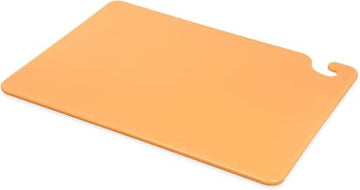 San Jamar Cut-N-Carry Cutting Board With Molded-In Ruler, Plastic Chopping Board for Kitchen, 15" x 20" x 0.5", 1 Count, Brown