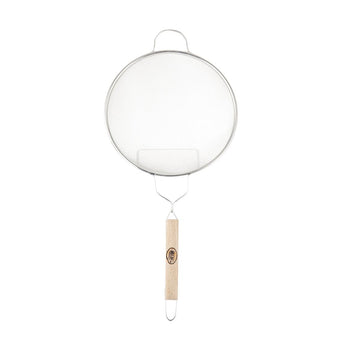 10-1/4" Tinned Medium Mesh Strainer by Tablecraft – Single, Tin, Silver