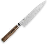 Shun Premier 6.5" Utility Knife, Handcrafted Japanese Knife, VG-MAX Core with Damascus Stainless Steel Cladding, Pakkawood Handle, Precision and Sharpness for Professional and Home Chefs