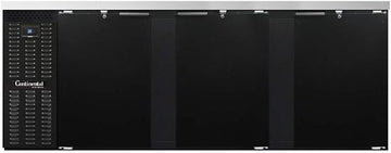 BBC90S Three Section Refrigerated Back Bar Cooler, 90" W x 34-3/4"H, Shallow Depth