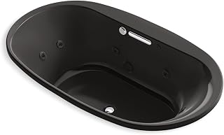 Kohler K-5718-XHGH-7 Underscore Oval Bathtub, Black Black