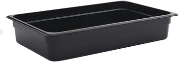 HUBERT Full-Size Polycarbonate Cold Food Pan, Black - 20 7/8" L x 12 7/10" W x 4" D