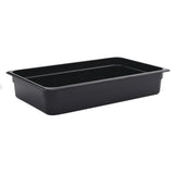 Full-Size Polycarbonate Cold Food Pan by HUBERT – Polycarbonate, Black, Model 0107002-B