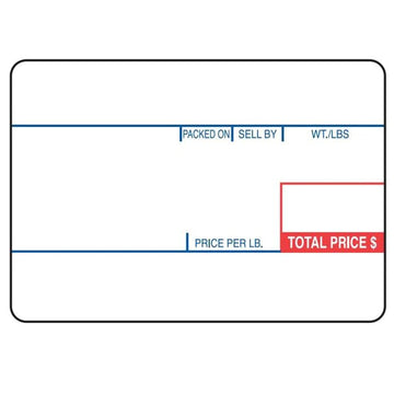 Label Printers Scale Label Red/Blue by HEARTLAND – 58mm x 40mm, Red, Blue, Pack of 12, Model 1493