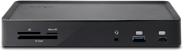 Kensington SD4900P Triple 4k Display Docking Station for Windows, MacBooks and Surface - 60W PD; USB-C, Thunderbolt 3/4 & USB-A (K36800NA) (Renewed), Black
