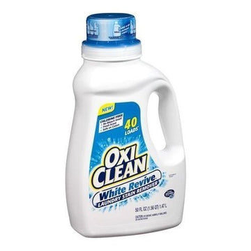 White Revive, Laundry Stain Remover, Liquid -40 Loads by OxiClean – 50 Fl Oz (Pack of 1), Model 757037950623