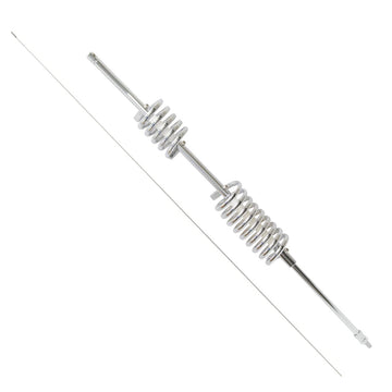 RPS-2000 Terminator II Double Coil CB Antenna by RoadPro – stainless steel, Stainless, Model RPS2000
