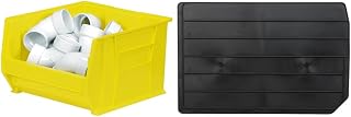 Akro-Mils 30283 Super-Size AkroBins Plastic Storage Bin, Yellow, Lengthwise Plastic Divider for 30282, 30283 Super-Size AkroBin Storage Bins, (1 Pack), Black