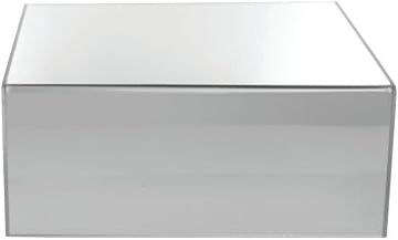 HUBERT Display Riser Modular Mirror Finish Acrylic - 12" L x 9 3/4" W x 5" H
