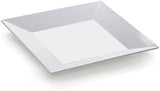 G.E.T. ML-90-W Siciliano White Melamine 12" Square Plate - 6 / CS