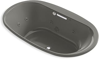 Kohler K-5718-XHGH-58 Underscore Oval Bathtub, Thunder Grey