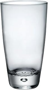 Bormioli Rocco Luna 11.75 oz. Long Drink Drinking Glasses for Cold Drinks, Juices, and Cocktails, Clear, Set of 12