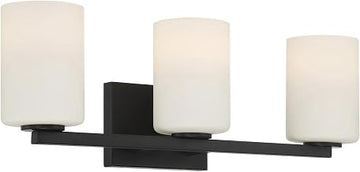 Sienna, 3 Light LED Vanity, Matte Black Finish, Opal Glass