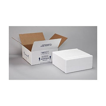 Insulated Shipping Container by Polar Tech – 7.19 x 8.56 x 16.00 in", White, Model XM15C