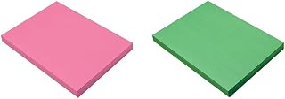 Prang Construction Paper, Hot Pink & Holiday Green, 100 Sheets Each, 9" x 12"