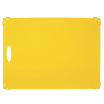 Kratos by Cutting Board Yellow with Non-Slip Grippers - 18" L x 24" W x 1/2 H by HUBERT – 24"L x 18"W, Plastic, Yellow, Model 1824-AL-YL