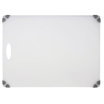 Kratos by Cutting Board White with Non-Slip Grippers - 18" L x 24" W x 1/2 H by HUBERT – 24"L x 18"W, Plastic, White, Model 1824-AL-WHCG