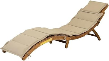 Oil-Treated Outdoor Lounge Chair - Patio Garden Summing Pool Lounger Chair, Durable Brown Finish, Weatherproof Comfortable Seating