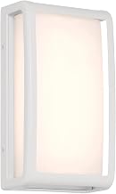 20024LEDDMG-WH/ACR Montana - 8.5W 1 LED Outdoor Wall Mount-9 Inches Tall and 5 Inches Wide, Finish Color: White