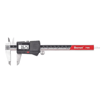Stainless Steel Electronic Slide Caliper by Starrett – 0-6", Stainless Steel, Black, Model EC799A-6/150